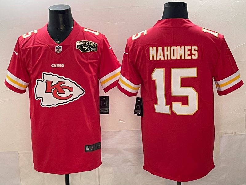 Men 2026 Kansas City Chiefs #15 Mahomes red Nike Limited NFL Jersey style 003